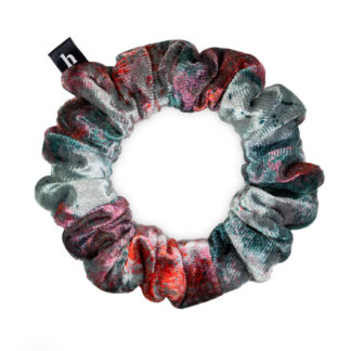 HELLA SILVER CANVAS SCRUNCHIE -MINI