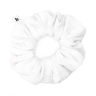 HELLA WHITE COTTON SCRUNCHIE - BASIC