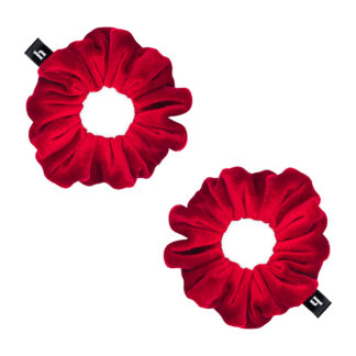 HELLA HAIR SCRUNCHIE HOLIDAY RED - TINY DUO